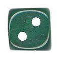 12mm Round Corner Mini Translucent Dice - Green