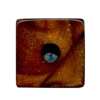 12mm Square Corner Mini Pearlized Dice - Bronze