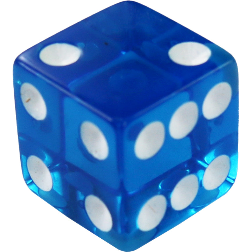 16mm Square Corner Translucent Dice - Blue