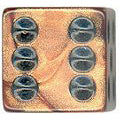 16mm Square Corner Pearlized Dice - Bronze