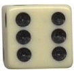 16mm Square Corner Dice - Ivory