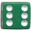 16mm Square Corner Dice - Green