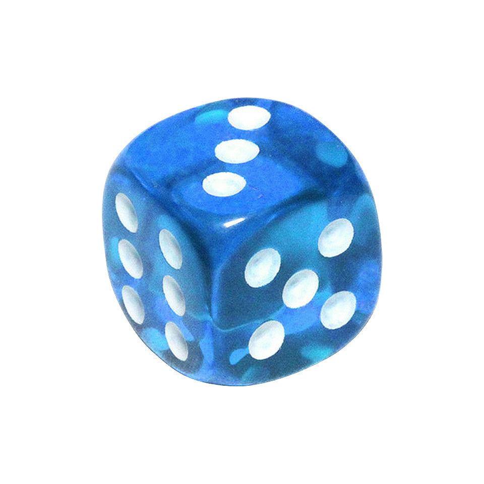 16mm Round Corner Translucent Dice - Light Blue