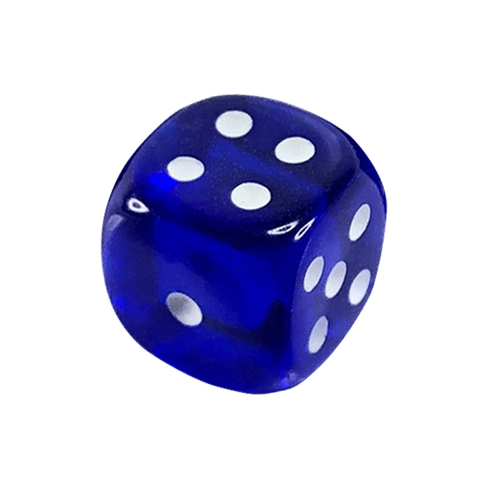 16mm Round Corner Translucent Dice - Dark Blue