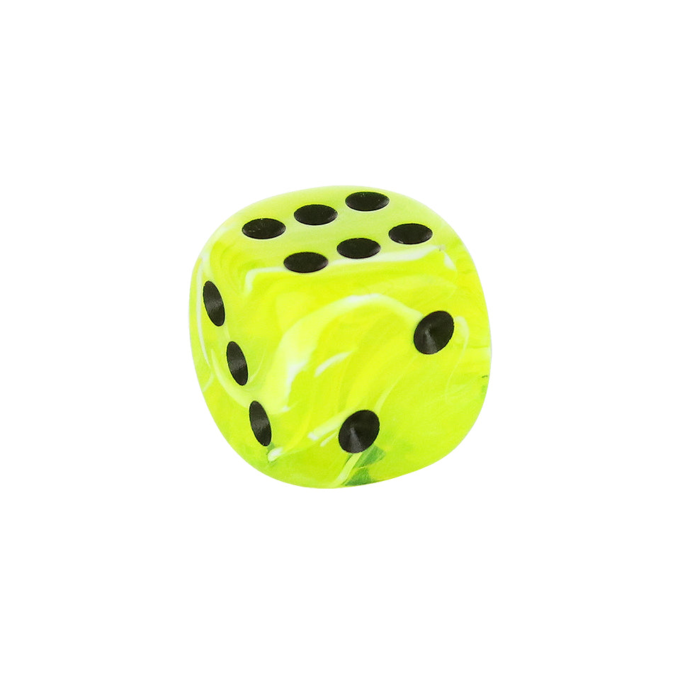 Marbled swirl shops green jumbo rounded corner dice with white pips