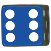 19mm Square Corner Dice - Blue