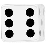 19mm Square Corner Dice - White With Black Dots