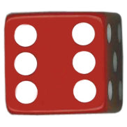 19mm Square Corner Dice - Red