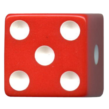 25mm Square Corner Dice - Red