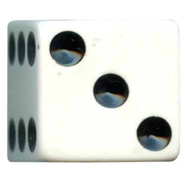 25mm Square Corner Dice - White