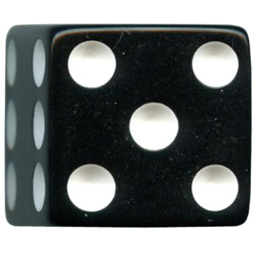 25mm Square Corner Dice - Black