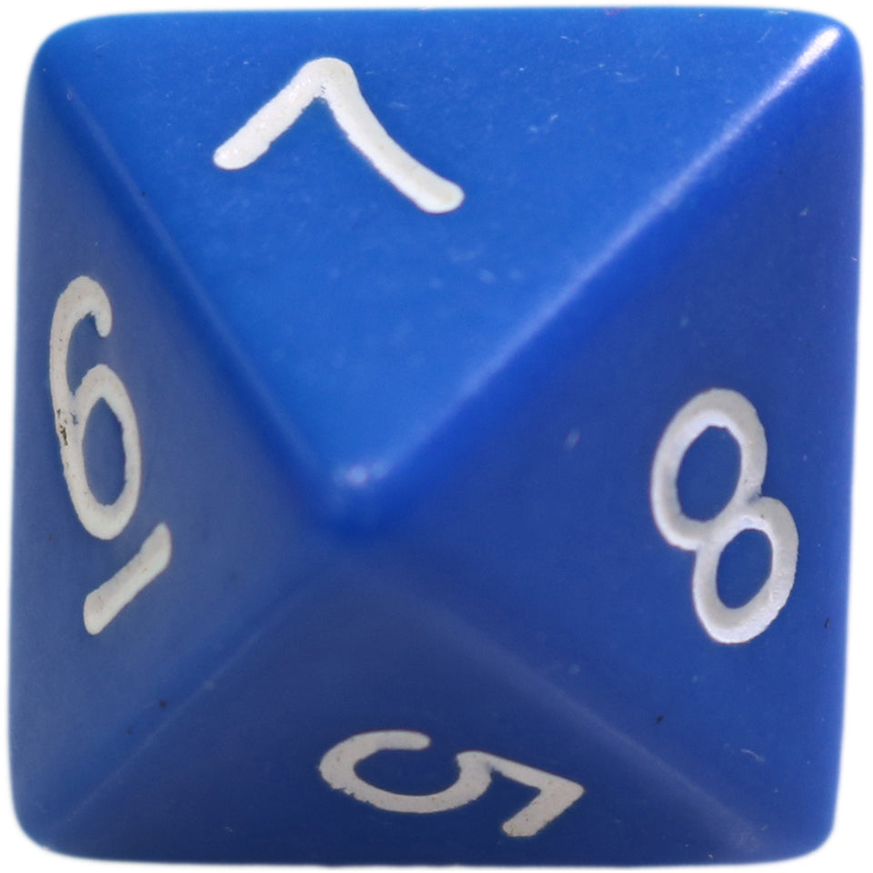 15mm Square Corner 8 Side Dice - Blue