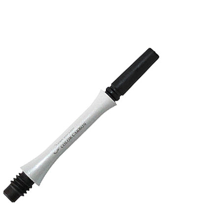 Fit Flight Carbon Slim Locked Dart Shafts - Short #3 (24.0mm) White