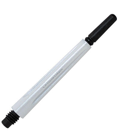 Fit Flight Carbon Spinning Dart Shafts - Super Medium #6 (35.0mm) White