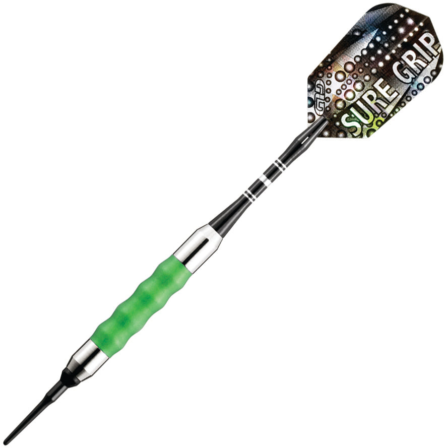 GLD Viper Sure Grip Soft Tip Darts - 18gm Green