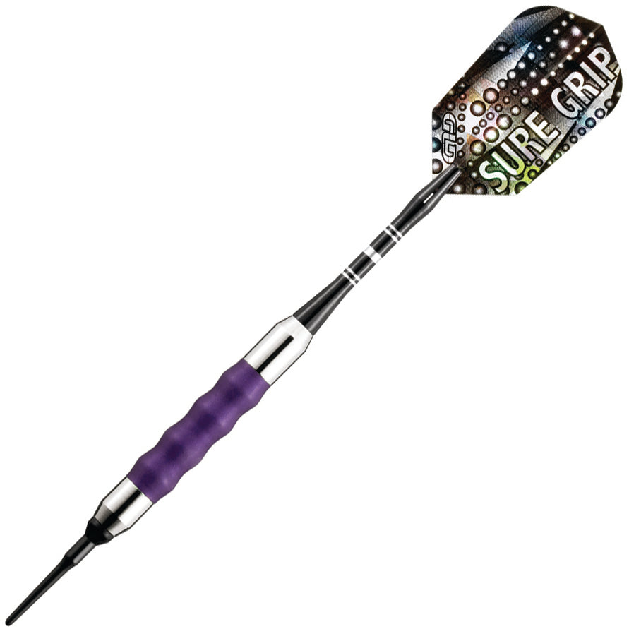 GLD Viper Sure Grip Soft Tip Darts - 16gm Purple