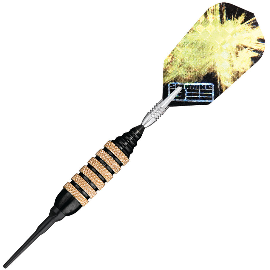 GLD Spinning Bee Black Soft Tip Darts - 16gm