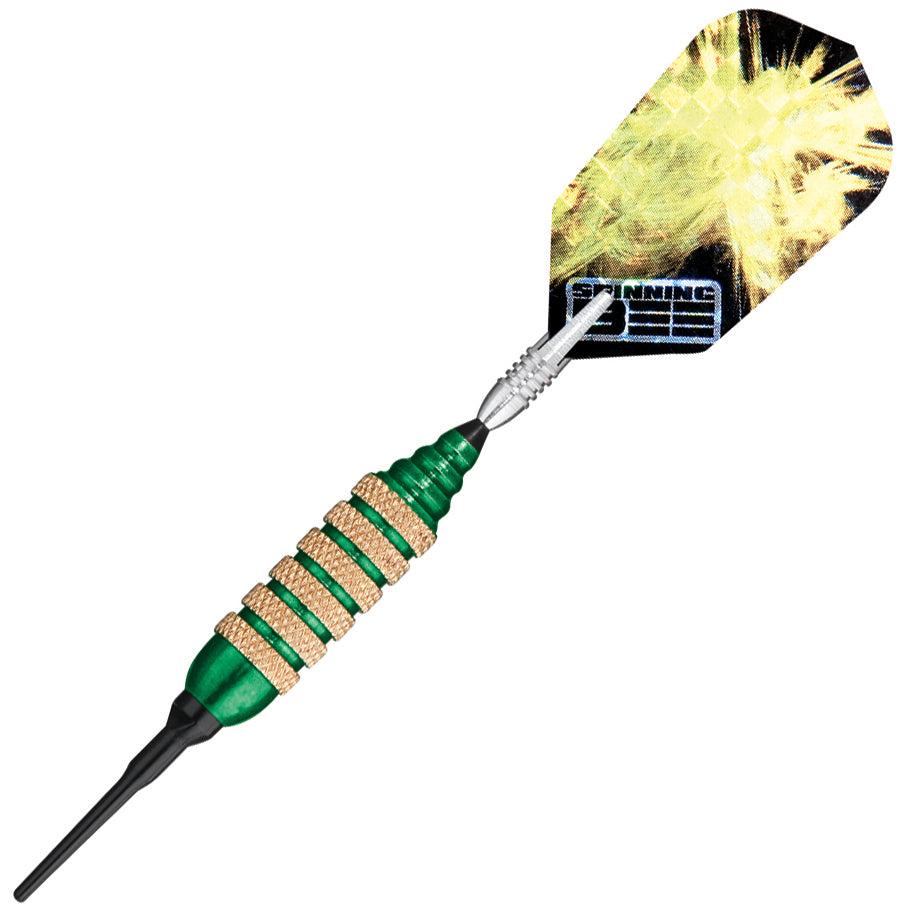 GLD Spinning Bee Green Soft Tip Darts - 16gm