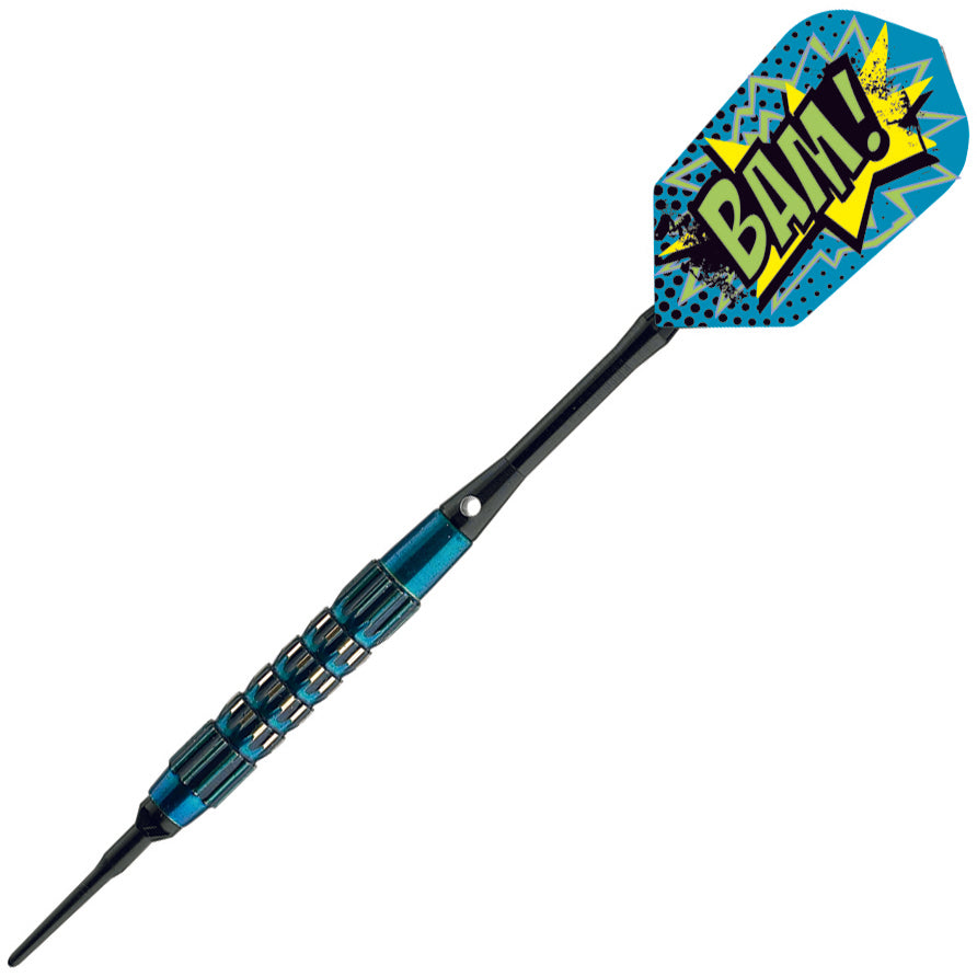 GLD Comix Coated Brass Soft Tip Darts - Blue 18gm