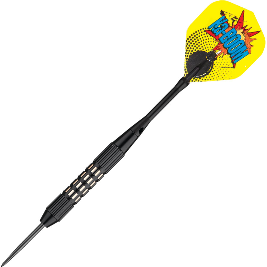 GLD Comix Coated Brass Steel Tip Darts - Black 22gm