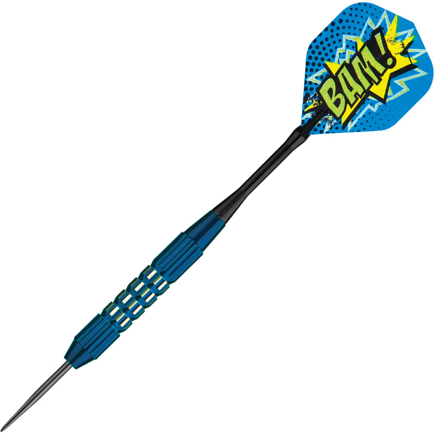 GLD Comix Coated Brass Steel Tip Darts - Blue 22gm