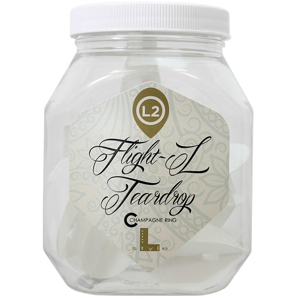 L-Style Pro Soft Flights - L2 / Teardrop White (5 Sets)