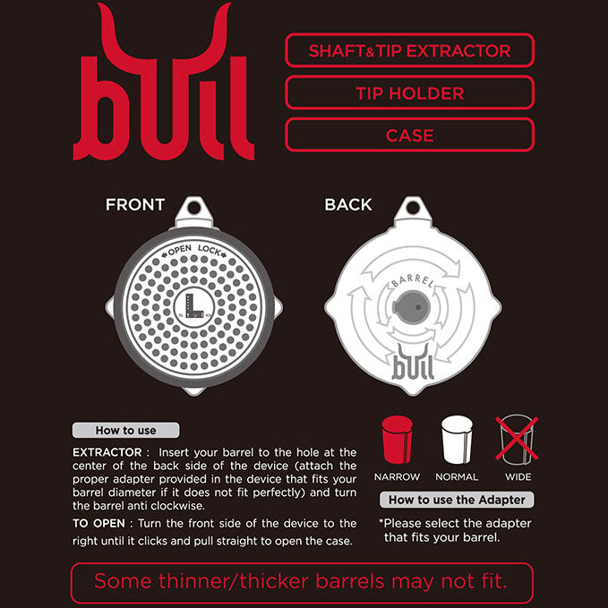 L-Style Bull Shaft & Tip Extractor - Red