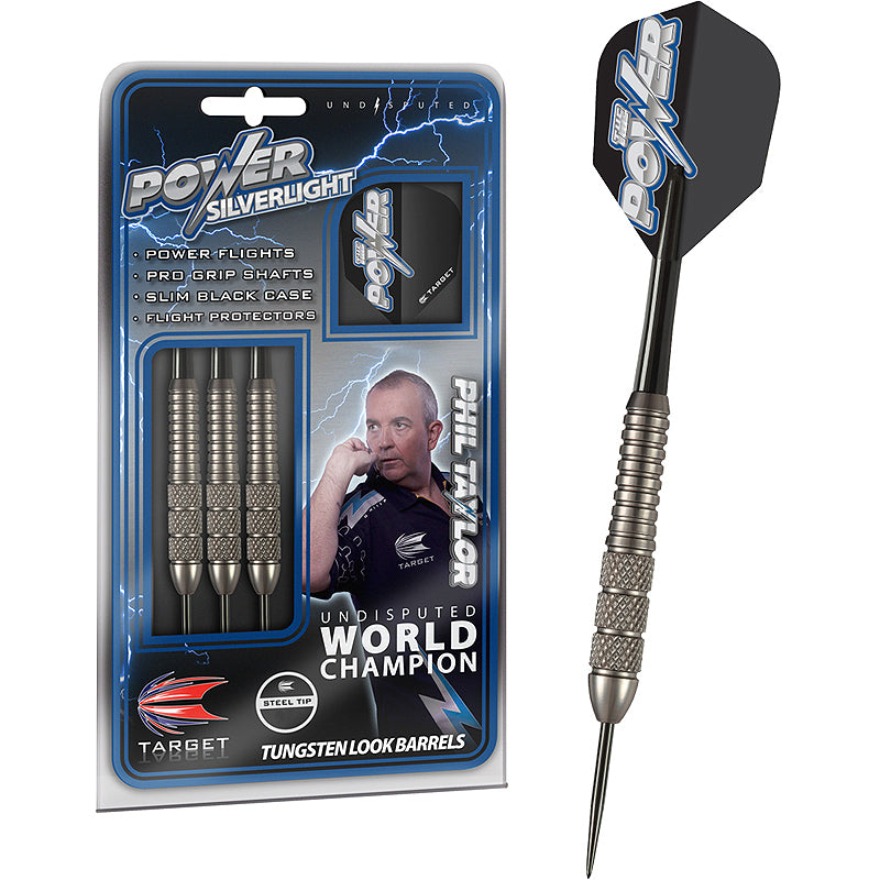 Target Power Silverlight Steel Tip Darts - Phil Taylor 22gm