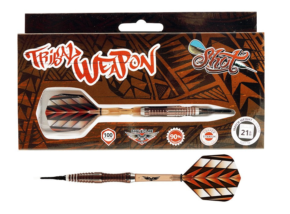 Shot Tribal Weapon 1 Soft Tip Darts - Front Weighted 19gm