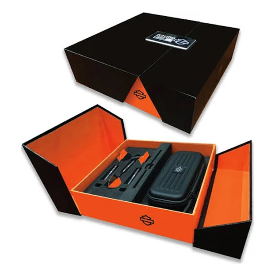 Harley-Davidson Evolution Bar & Shield Laser Engraved Steel Tip Boxed Dart Set - 24gm