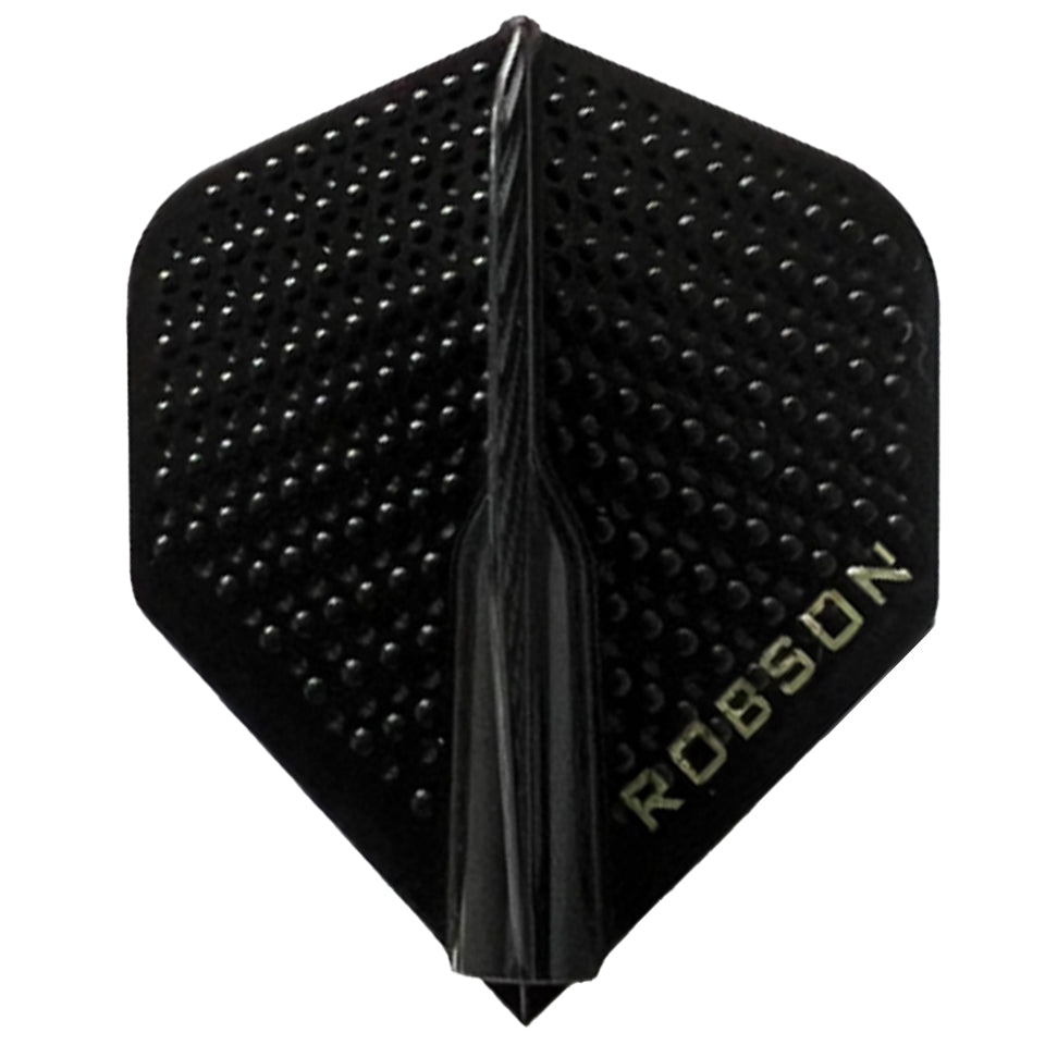 Robson Dimpled Plus Dart Flights - Standard Black