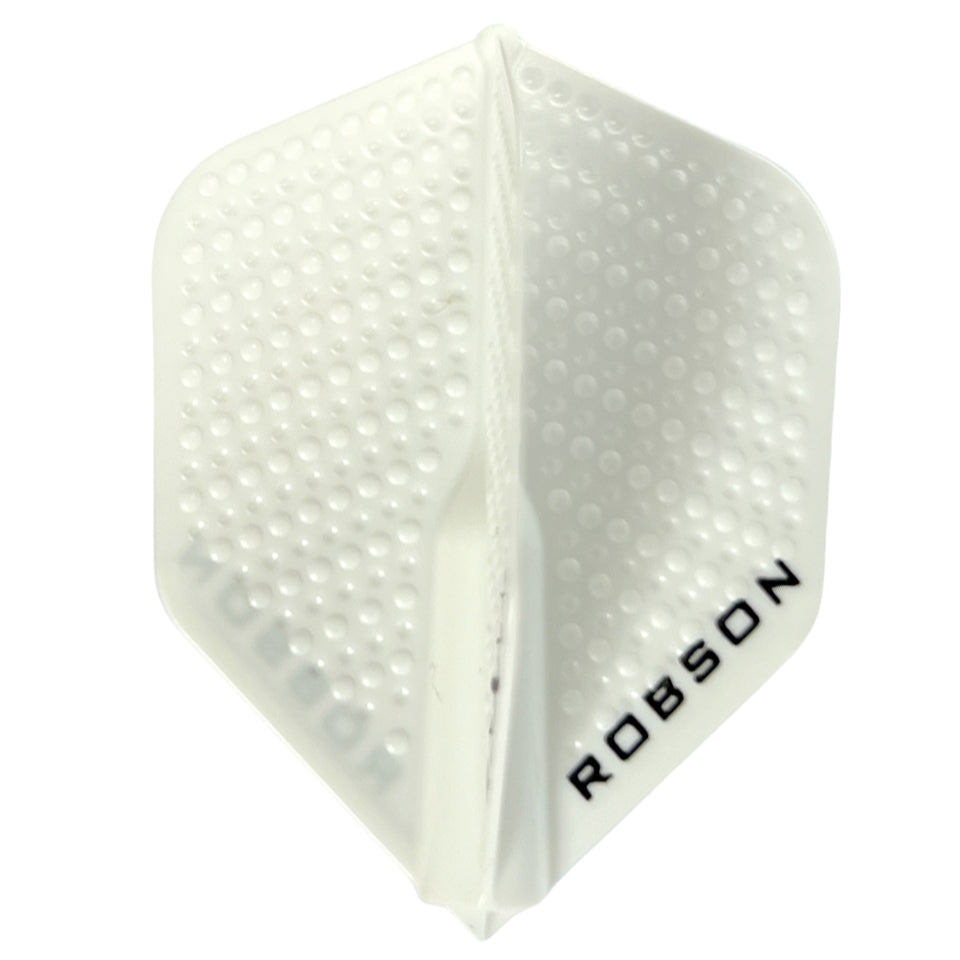 Robson Dimpled Plus Dart Flights - Shape White