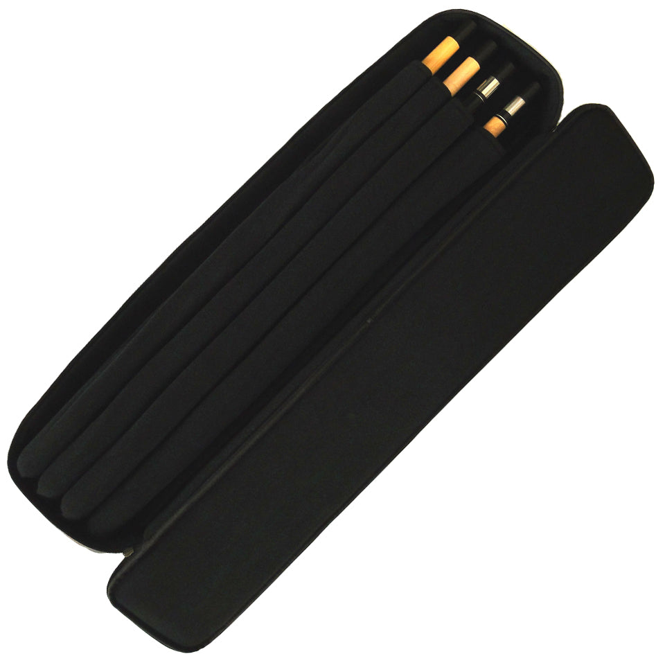 J&J 4B/8S Leatherette Cue Case - Black