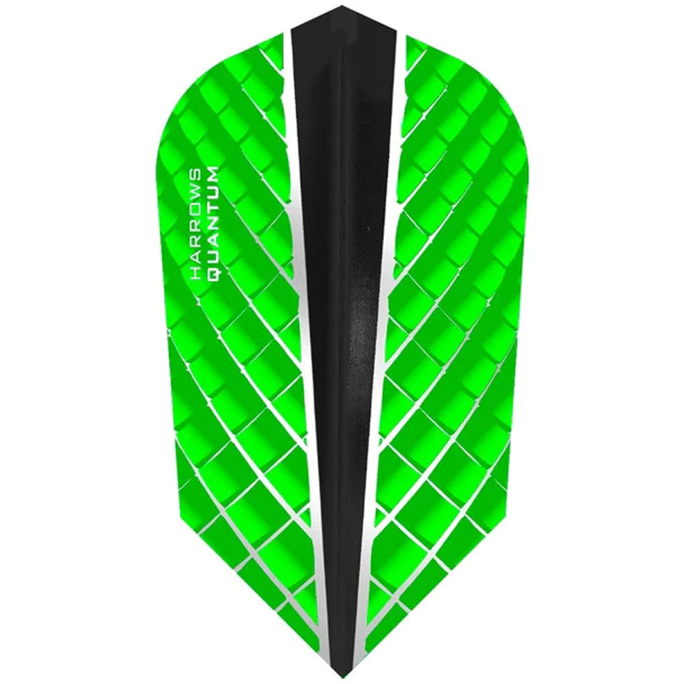 Harrows Quantum Dart Flights - Slim Green & Black