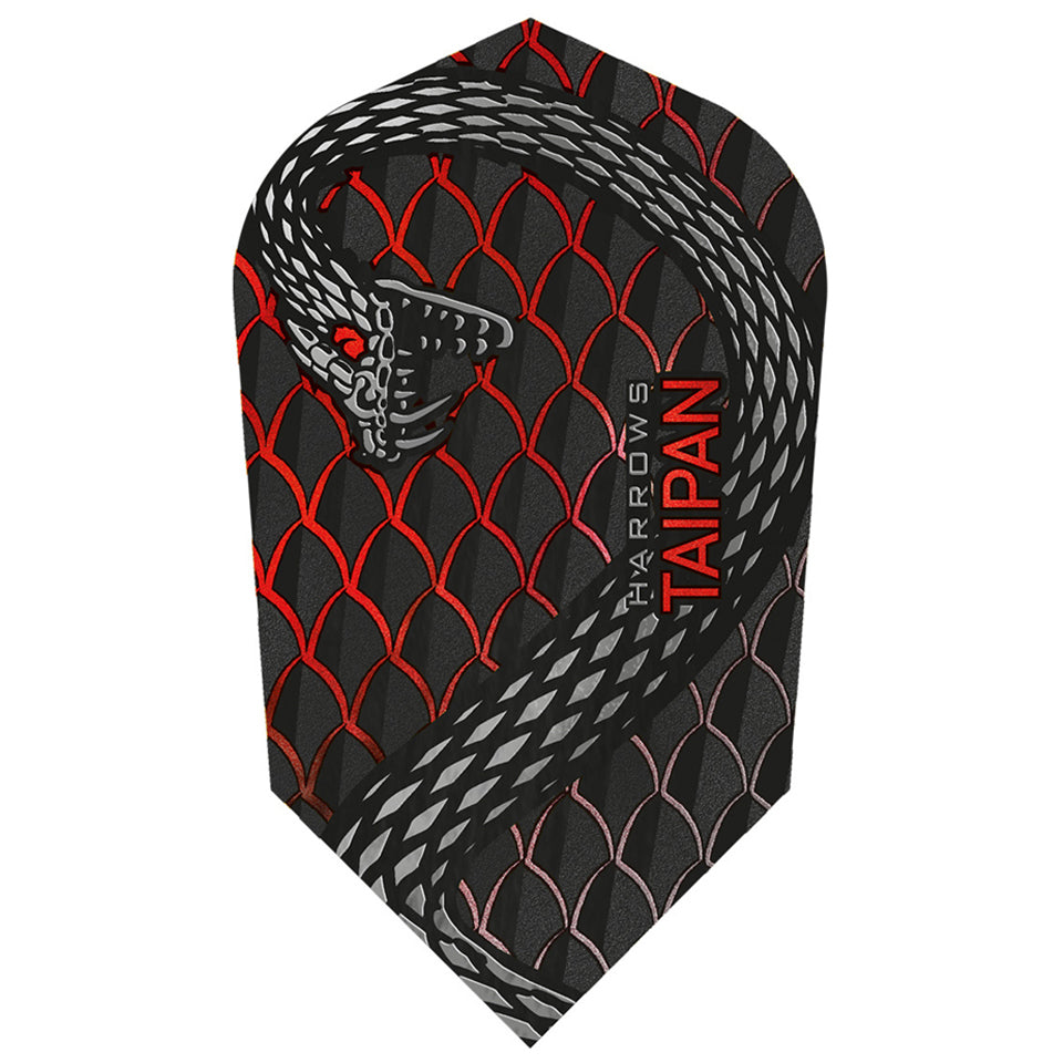 Harrows Taipan Dart Flights - Slim Red