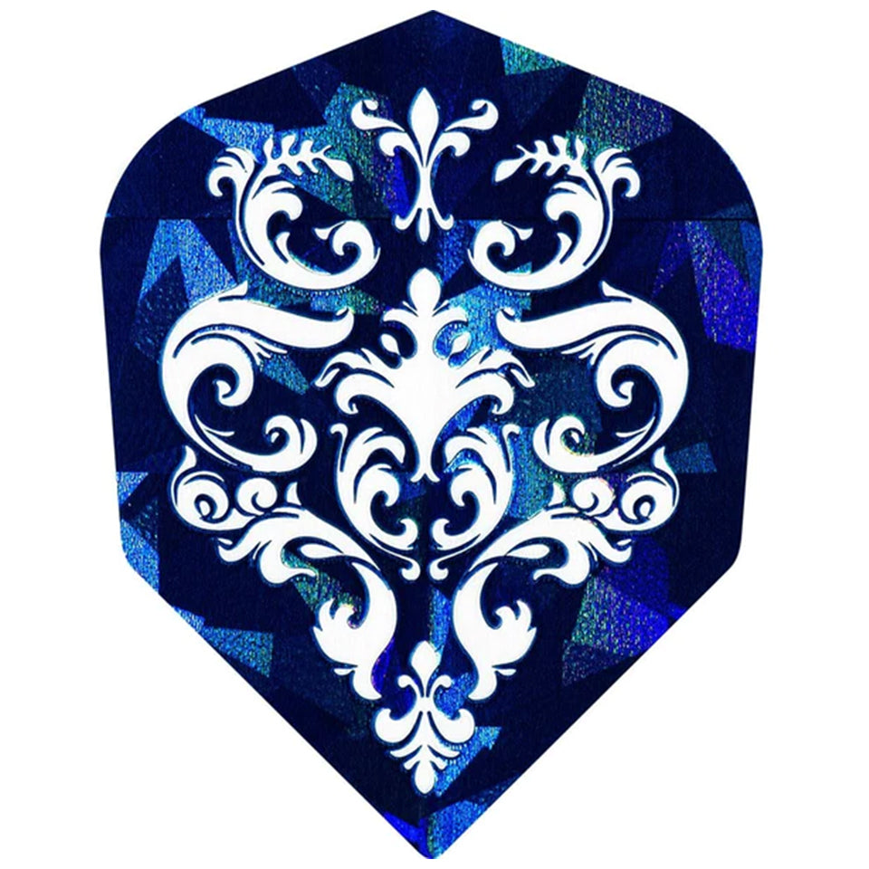 Harrows Hologram Filagree Dart Flights - Shape Blue