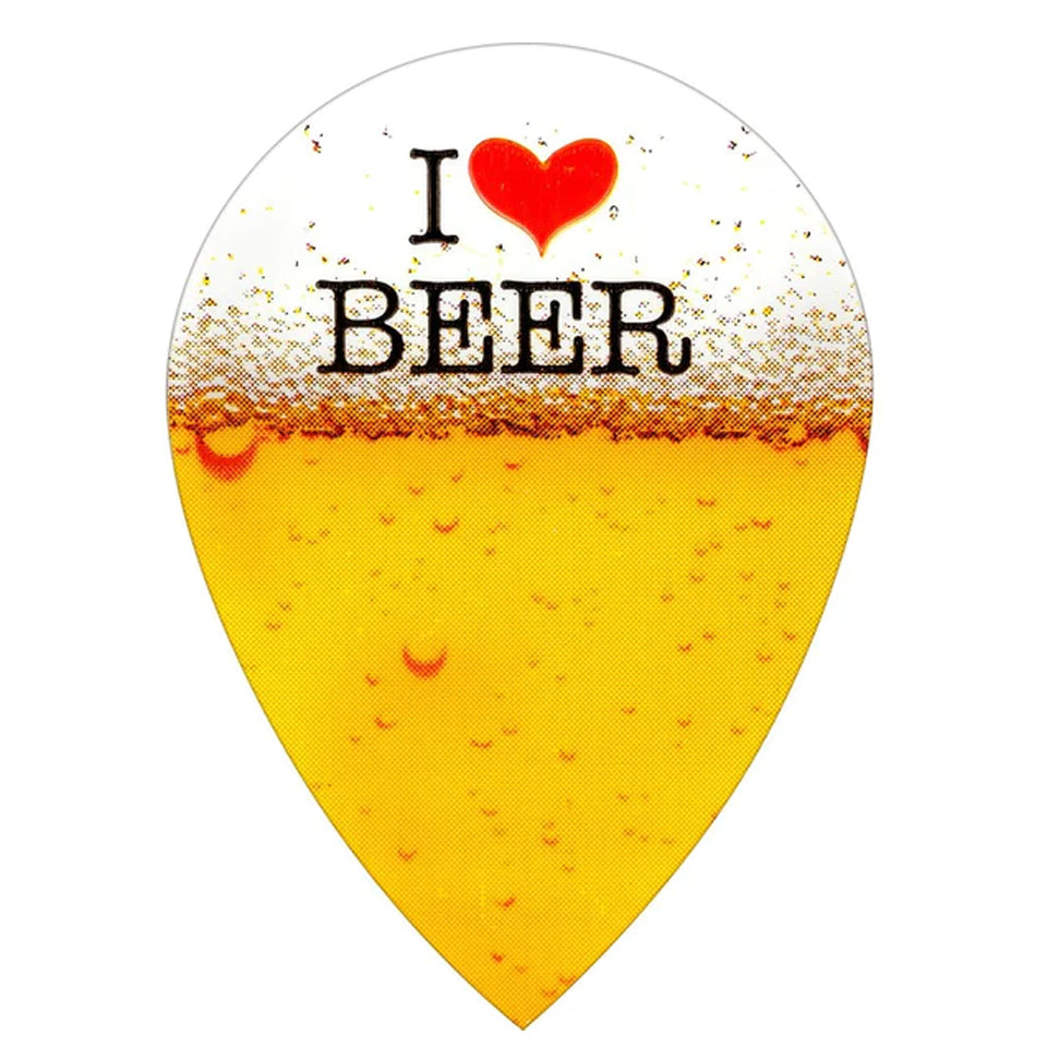 Harrows Quadro I Heart Beer Dart Flights - Pear