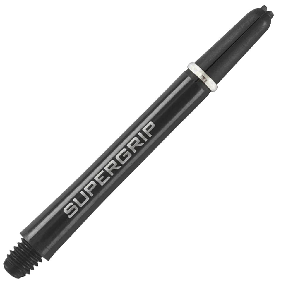 Harrows Supergrip Dart Shafts - Medium Black & Silver
