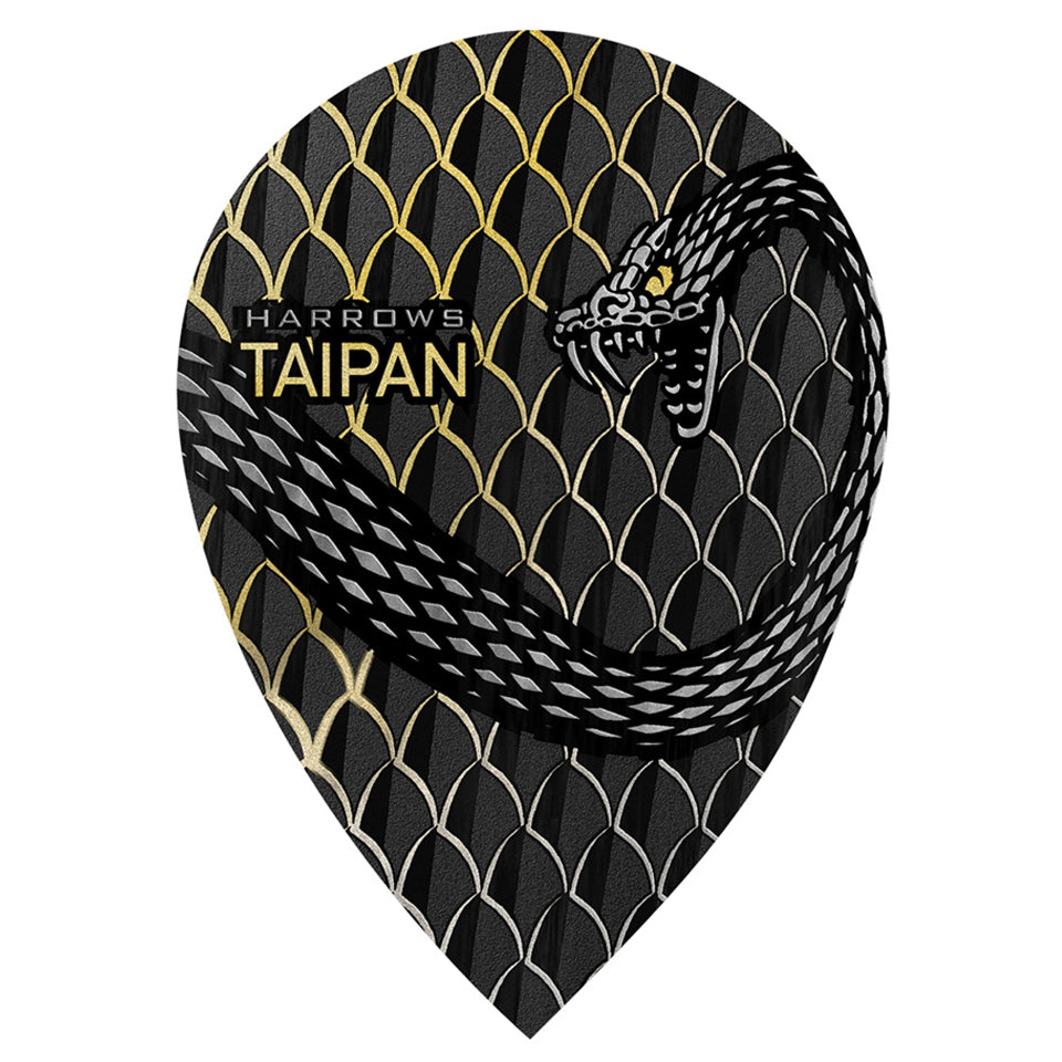 Harrows Taipan Dart Flights -  Pear Gold