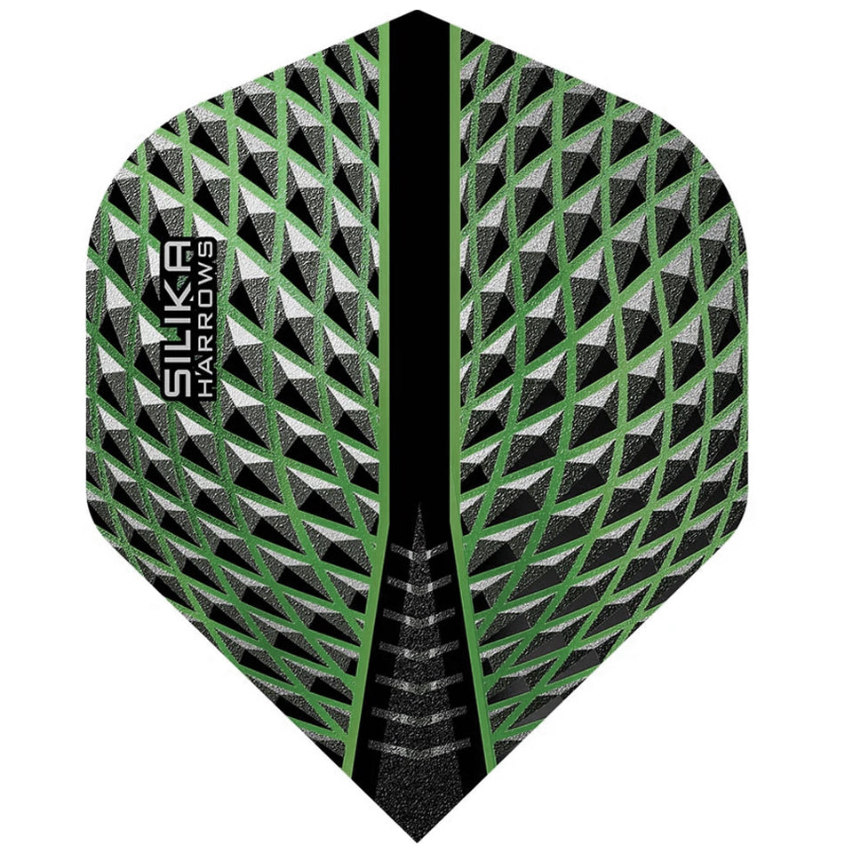 Harrows Silika Dart Flights - Shape Green