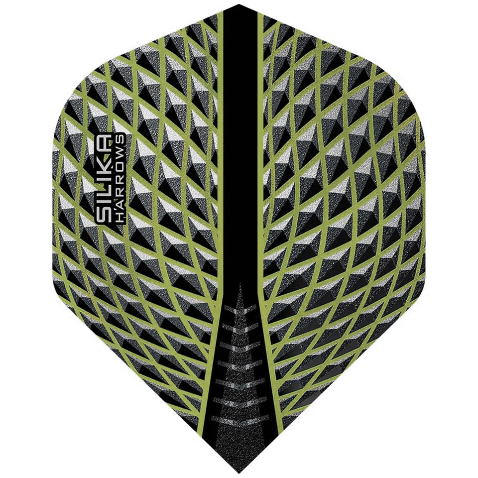 Harrows Silika Dart Flights - Shape Yellow