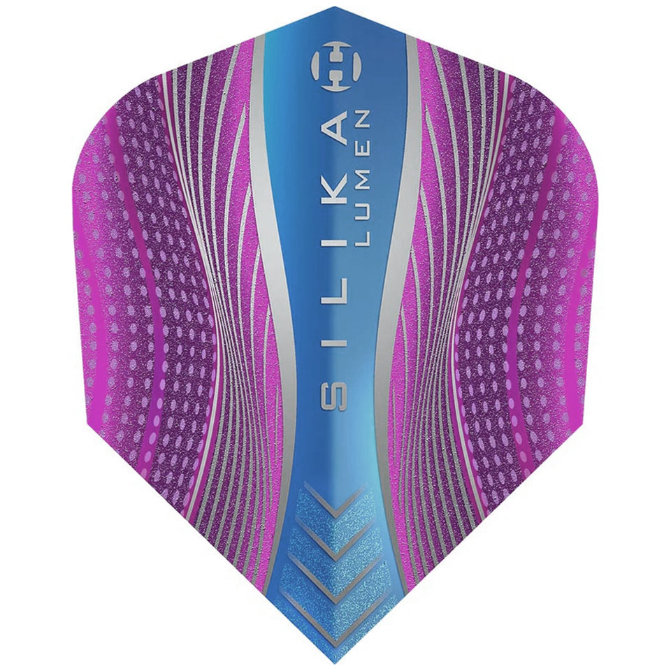 Harrows Silika Lumen Dart Flights - Shape Aqua & Pink