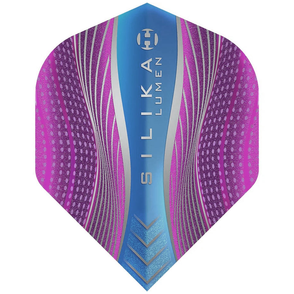 Harrows Silika Lumen Dart Flights - Standard Aqua & Pink