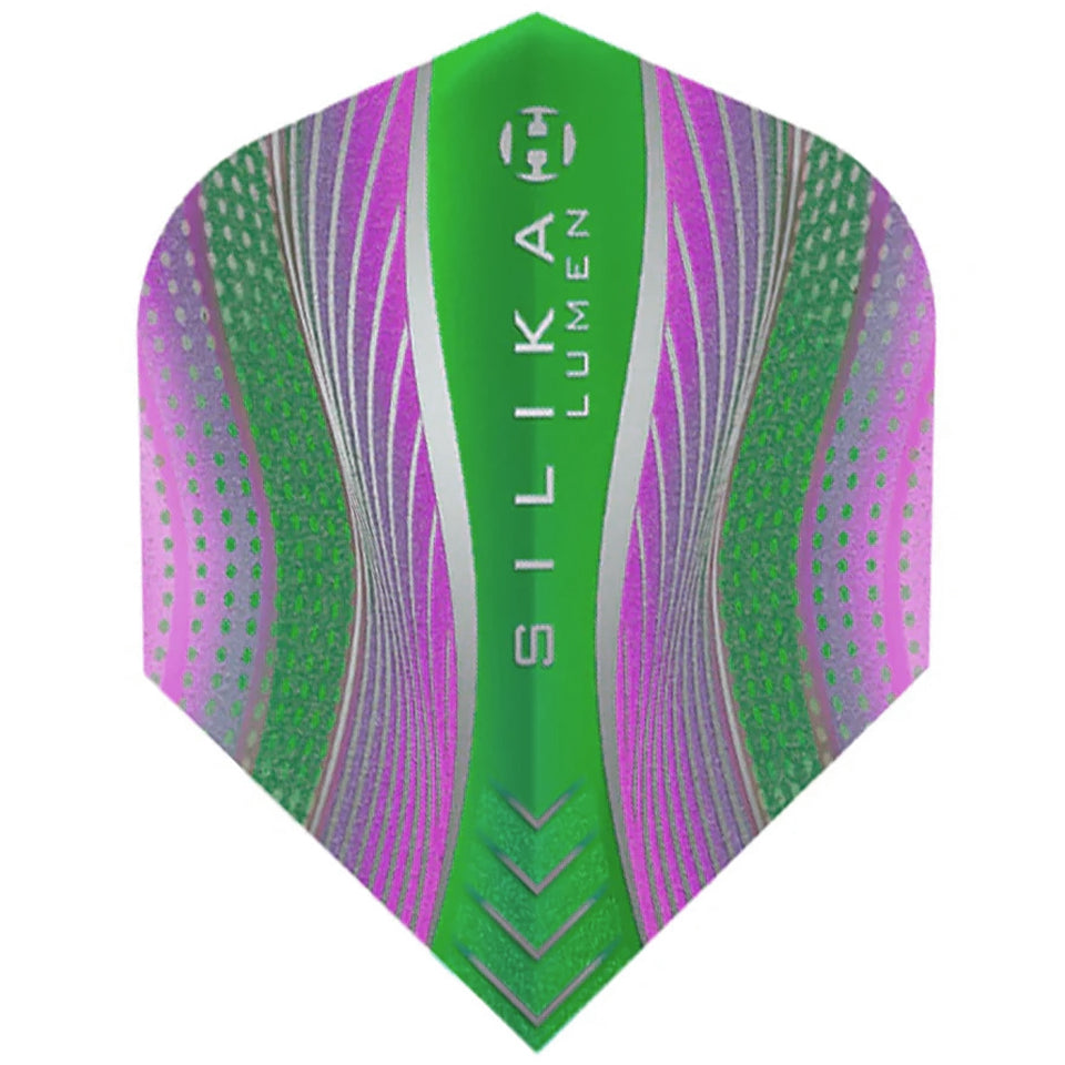 Harrows Silika Lumen Dart Flights - Shape Green & Purple