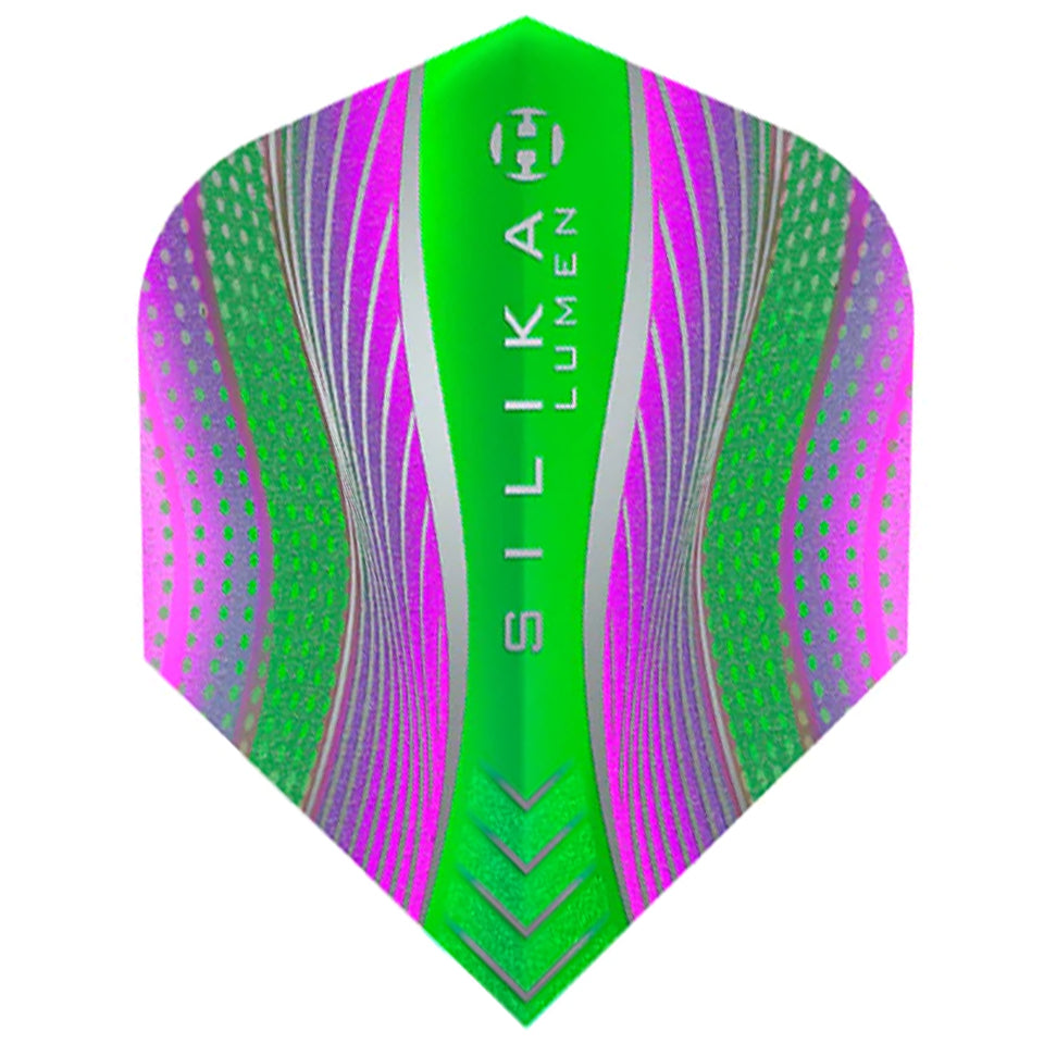 Harrows Silika Lumen Dart Flights - Shape Green & Purple