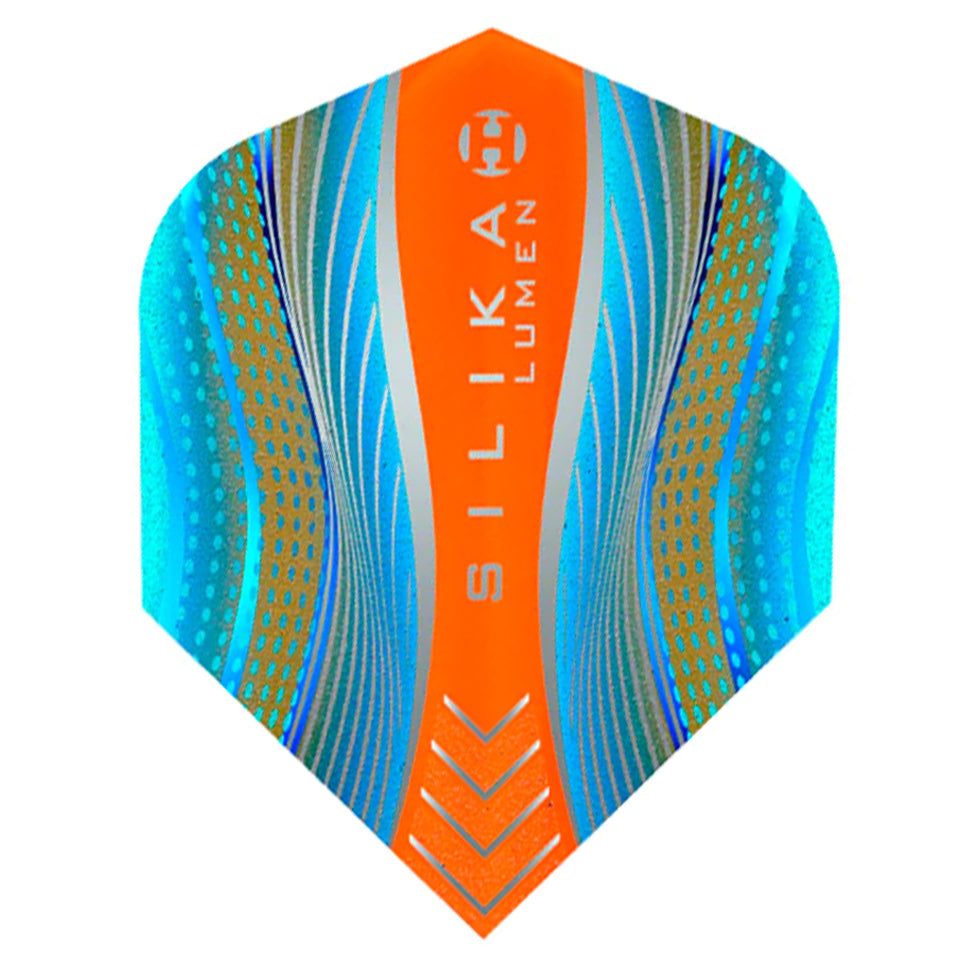 Harrows Silika Lumen Dart Flights - Shape Blue & Orange