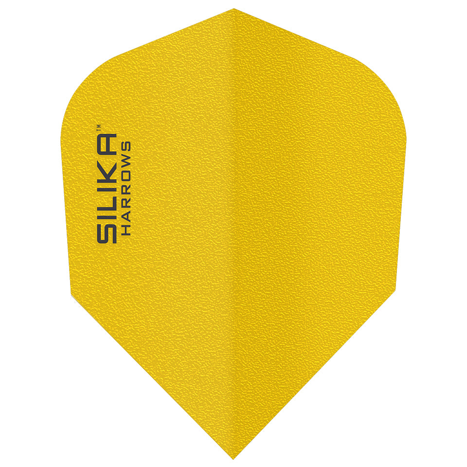 Harrows Silika Solid Tough Crystalline Coated Dart Flights - Shape Yellow