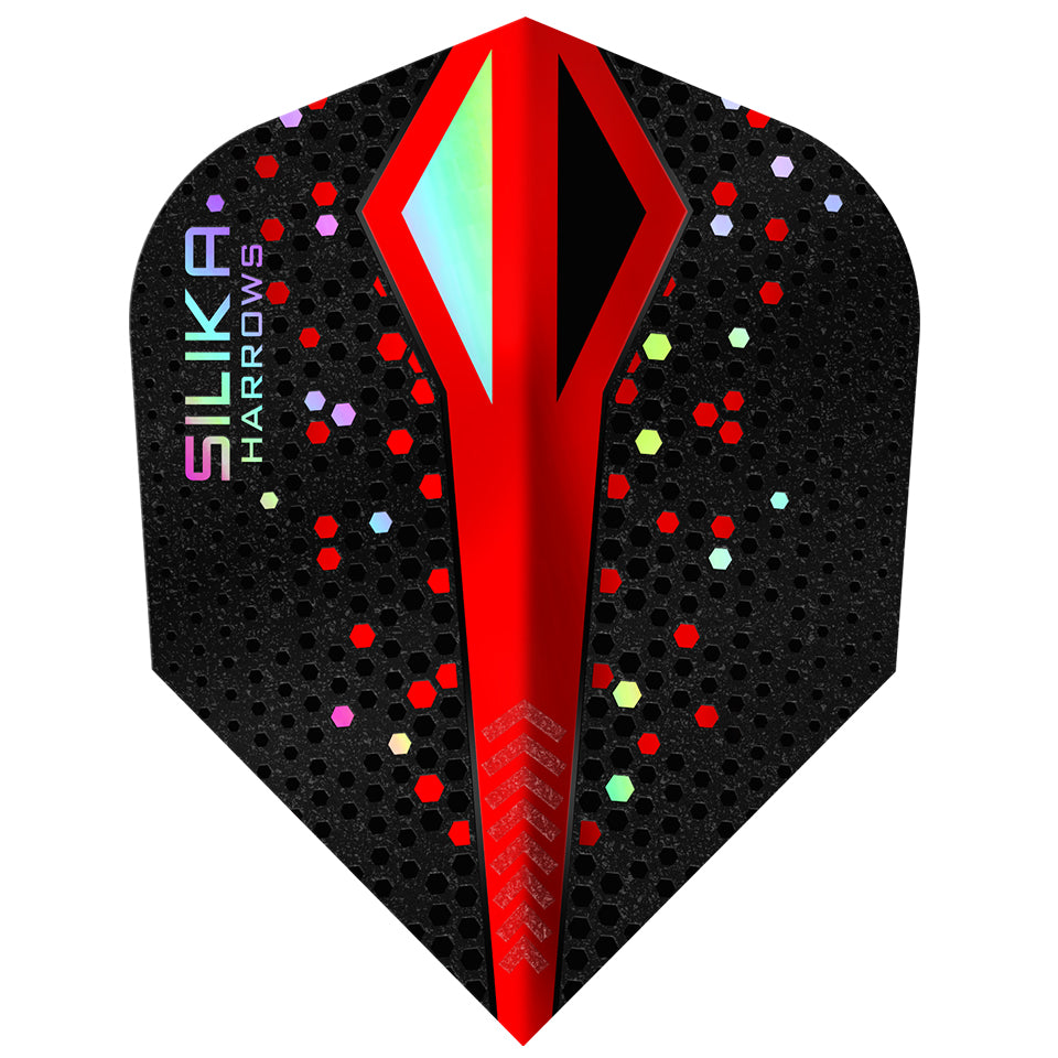 Harrows Silika Colorshift Tough Crystalline Coated Dart Flights - Shape Red