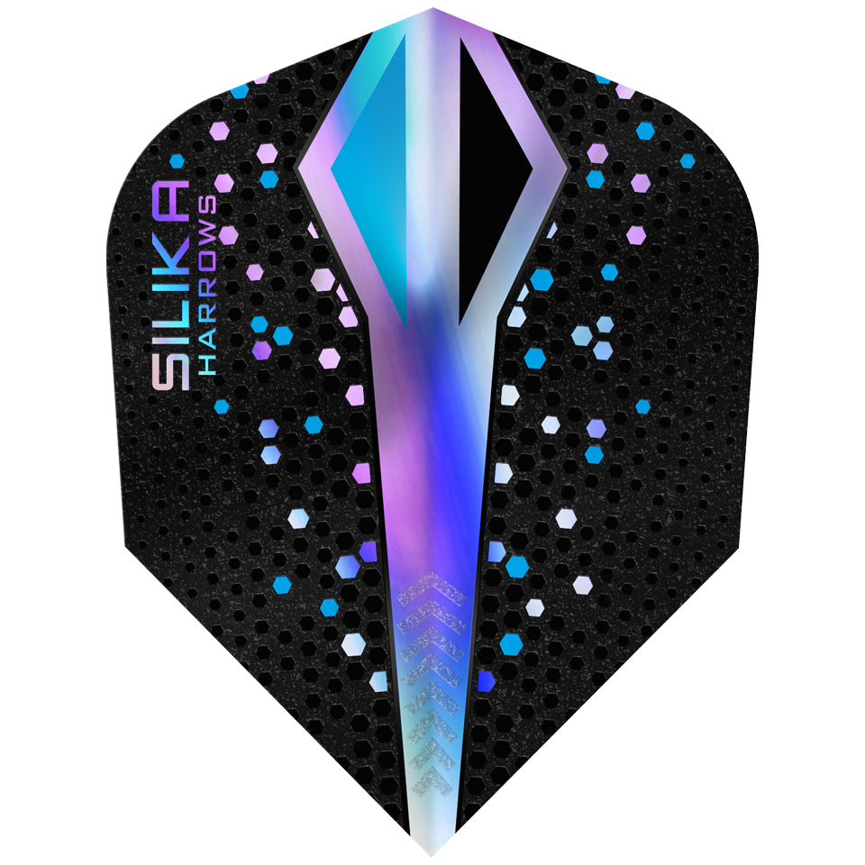 Harrows Silika Colorshift Tough Crystalline Coated Dart Flights - Shape Silver