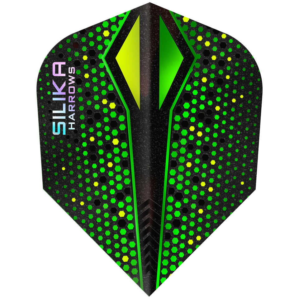 Harrows Silika Colorshift X Tough Crystalline Coated Dart Flights - Shape Green